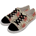 Flower Flora Leaf Wallpaper Men s Low Top Canvas Sneakers View2