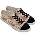 Flower Flora Leaf Wallpaper Men s Low Top Canvas Sneakers View3