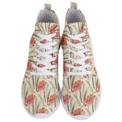 Flower Flora Leaf Wallpaper Men s Lightweight High Top Sneakers by Pakrebo