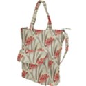 Flower Flora Leaf Wallpaper Shoulder Tote Bag View1