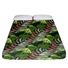 Leaves Seamless Pattern Design Fitted Sheet (king Size)