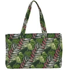 Leaves Seamless Pattern Design Canvas Work Bag by Pakrebo