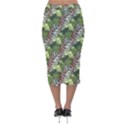 Leaves Seamless Pattern Design Velvet Midi Pencil Skirt View2