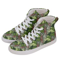 Leaves Seamless Pattern Design Women s Hi-top Skate Sneakers by Pakrebo