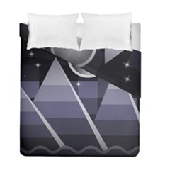 Background Stylized Scenery Duvet Cover Double Side (full/ Double Size) by Pakrebo