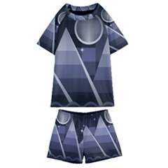 Background Stylized Scenery Kids  Swim Tee And Shorts Set by Pakrebo