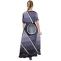 Background Stylized Scenery Waist Tie Boho Maxi Dress View2