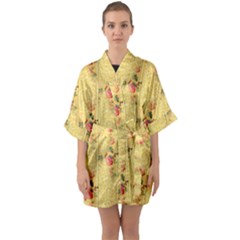 Pattern Backgrounds And Textures Quarter Sleeve Kimono Robe by Pakrebo