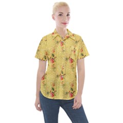 Pattern Backgrounds And Textures Women s Short Sleeve Pocket Shirt