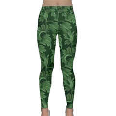 Leaf Flora Nature Desktop Herbal Classic Yoga Leggings by Pakrebo