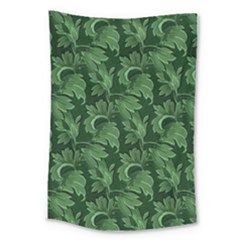 Leaf Flora Nature Desktop Herbal Large Tapestry by Pakrebo