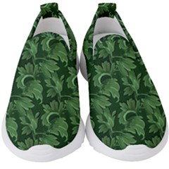 Leaf Flora Nature Desktop Herbal Kids  Slip On Sneakers by Pakrebo