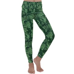 Leaf Flora Nature Desktop Herbal Kids  Lightweight Velour Classic Yoga Leggings by Pakrebo