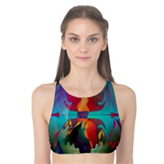 Background Sci Fi Fantasy Colorful Tank Bikini Top by Pakrebo