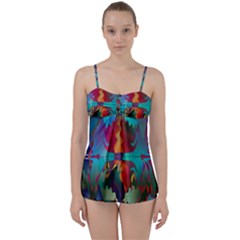 Background Sci Fi Fantasy Colorful Babydoll Tankini Set by Pakrebo