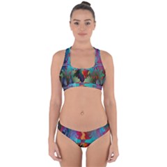 Background Sci Fi Fantasy Colorful Cross Back Hipster Bikini Set by Pakrebo