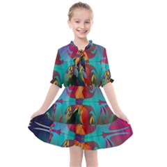 Background Sci Fi Fantasy Colorful Kids  All Frills Chiffon Dress