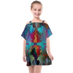 Background Sci Fi Fantasy Colorful Kids  One Piece Chiffon Dress