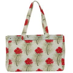 Floral Background Scrapbook Vintage Canvas Work Bag by Pakrebo