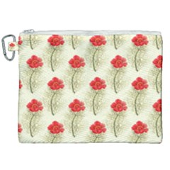 Floral Background Scrapbook Vintage Canvas Cosmetic Bag (xxl) by Pakrebo