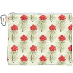 Floral Background Scrapbook Vintage Canvas Cosmetic Bag (xxxl) by Pakrebo