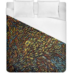 Flames Pattern Texture Gold Duvet Cover (california King Size) by Pakrebo