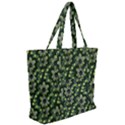 Abstract Pattern Flower Leaf Zip Up Canvas Bag View2