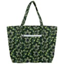 Abstract Pattern Flower Leaf Zip Up Canvas Bag View3