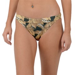 Scrapbook Leaves Decorative Band Bikini Bottom