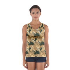 Scrapbook Leaves Decorative Sport Tank Top  by Pakrebo