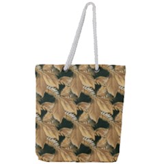 Scrapbook Leaves Decorative Full Print Rope Handle Tote (large) by Pakrebo