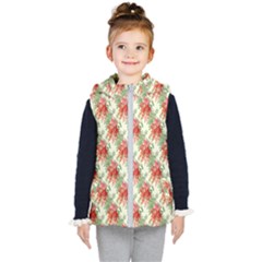 Seamless Background Vintage Kids  Hooded Puffer Vest by Pakrebo