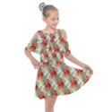 Seamless Background Vintage Kids  Shoulder Cutout Chiffon Dress View1