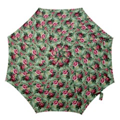 Floral Pattern Ornate Decorative Hook Handle Umbrellas (small)