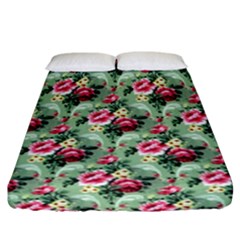 Floral Pattern Ornate Decorative Fitted Sheet (california King Size) by Pakrebo