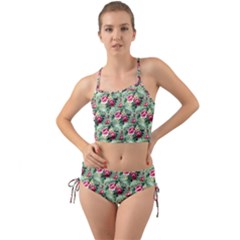 Floral Pattern Ornate Decorative Mini Tank Bikini Set by Pakrebo