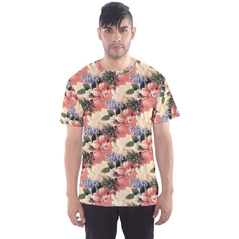 Flower Floral Decoration Pattern Men s Sports Mesh Tee by Pakrebo