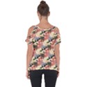 Flower Floral Decoration Pattern Cut Out Side Drop Tee View2