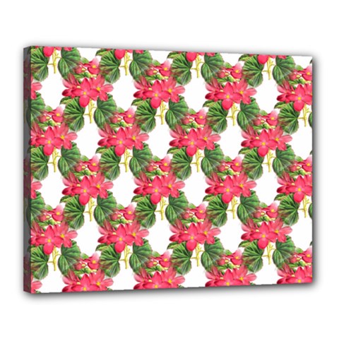 Floral Seamless Decorative Spring Canvas 20  X 16  (stretched) by Pakrebo