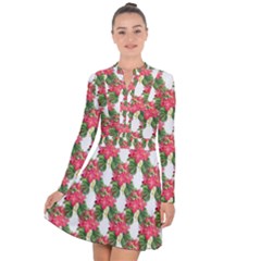 Floral Seamless Decorative Spring Long Sleeve Panel Dress by Pakrebo