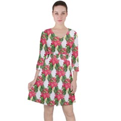 Floral Seamless Decorative Spring Ruffle Dress by Pakrebo