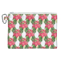 Floral Seamless Decorative Spring Canvas Cosmetic Bag (xl) by Pakrebo