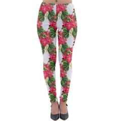 Floral Seamless Decorative Spring Lightweight Velour Leggings by Pakrebo