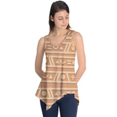 Background Non Seamless Pattern Brown Sleeveless Tunic