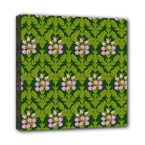 Pattern Nature Texture Heather Mini Canvas 8  X 8  (stretched) by Pakrebo