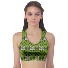 Pattern Nature Texture Heather Sports Bra by Pakrebo