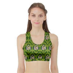 Pattern Nature Texture Heather Sports Bra With Border by Pakrebo