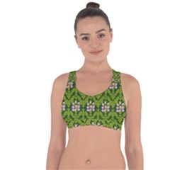 Pattern Nature Texture Heather Cross String Back Sports Bra by Pakrebo