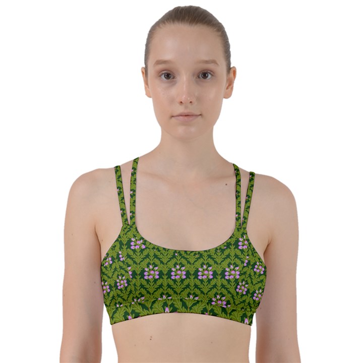 Pattern Nature Texture Heather Line Them Up Sports Bra