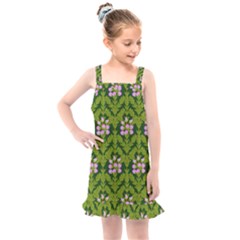 Pattern Nature Texture Heather Kids  Overall Dress by Pakrebo